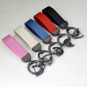 Durable PU Leather Keychain for Car Keys Heat Transfer Printing Promotional Souvenir Customizable Design