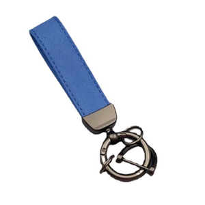 Custom Logo PU Leather Keychain for Car Keys Hot Stamping Luxury Promotional Gift Wholesale Bulk Order