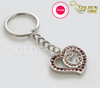 Newest Design Heart Shape with Crystal Stones Metal Key Holder Funny Keychains 