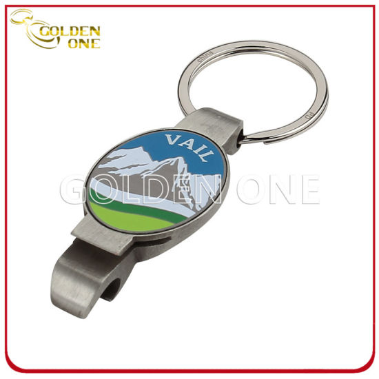 Best Seller Full Color Printed Epoxy Square Leather Key Tag