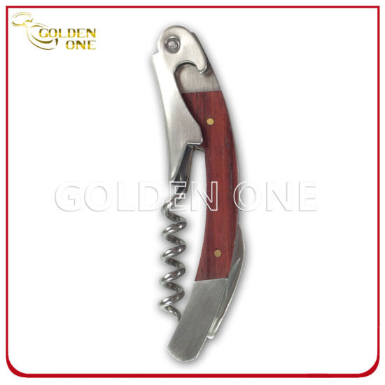 Brushed Finish Wine Corkscrew with Beer Opener and Foil Cutter
