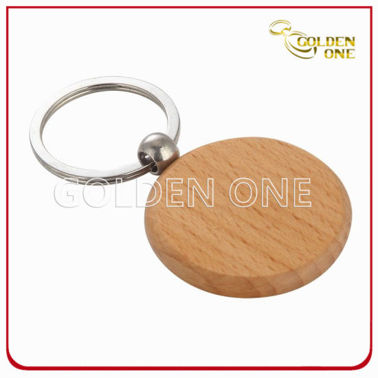 Promotion Good Quality Circle Shape Wooden Key Ring