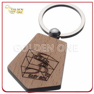 Custom Style Laser Engraving Logo Wooden Key Chain