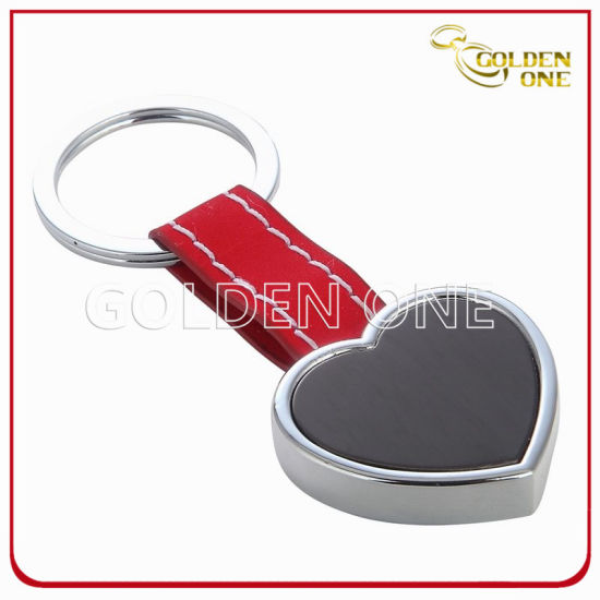 Fancy Style Metal Heart Shape Leather Key Holder