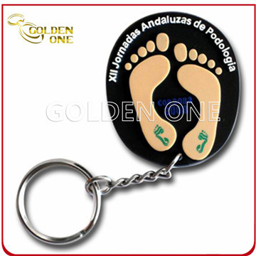 Promotion Gift 3D Footprint Logo Soft PVC Keychain