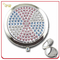Shiny Crystal Stone Decoration Printed Metal Cosmetic Mirror