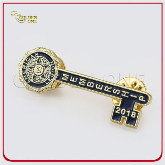 Customized Die Cut Antique Silver Plated 3D Metal Pin