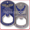 Custom U. S Air Force Military Metal Bottle Opener Coin