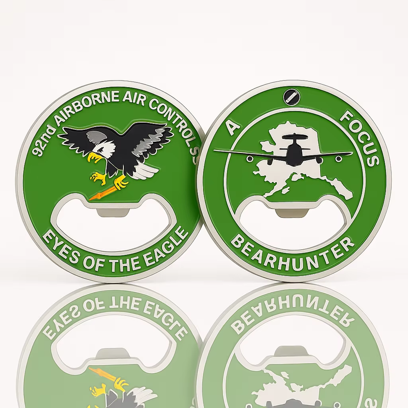 Iron Bottle Opener Challenge Coin with Velvet Gift Box, designed for special awards and exclusive events.