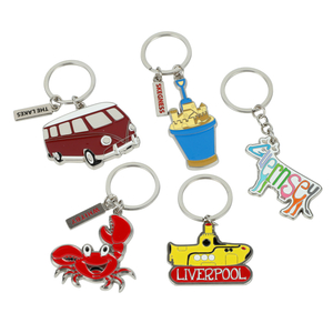 Multi-Text Engraved Zinc Alloy Keychain with High-Definition Print, Customizable Souvenir Key Ring for Travel & Event Collection