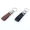 Genuine Leather Keychain with Metal Hook, Customizable Personalized Engraving for Car Keys, Business Promotional Gift for Employees and Clients