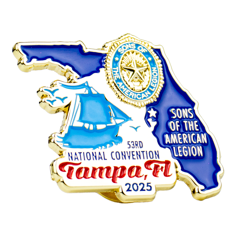National Convention Commemorative Lapel Pin, Large-Scale Assembly Badge for Annual National Meeting, Legacy Continuation and Geographic Landmark Event