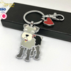 Hot Sale product Unique Soft Enamel Dog Animal Red Heart Silver Zinc Alloy Metal Personalized keychain For Gift