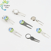 switchblade golf divot repair tool stainless steel with putting alignment ball markers golf divot pitch fork repair