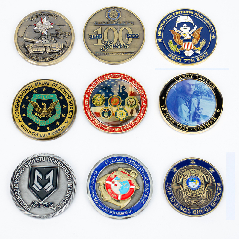 Centennial Valor Commander Challenge Coin with Antique Nickel Plating and Micro-Engraved Airbase Emblem, Individual Heroism Commemorative for Personal Honor Display and Aviation History Exhibition