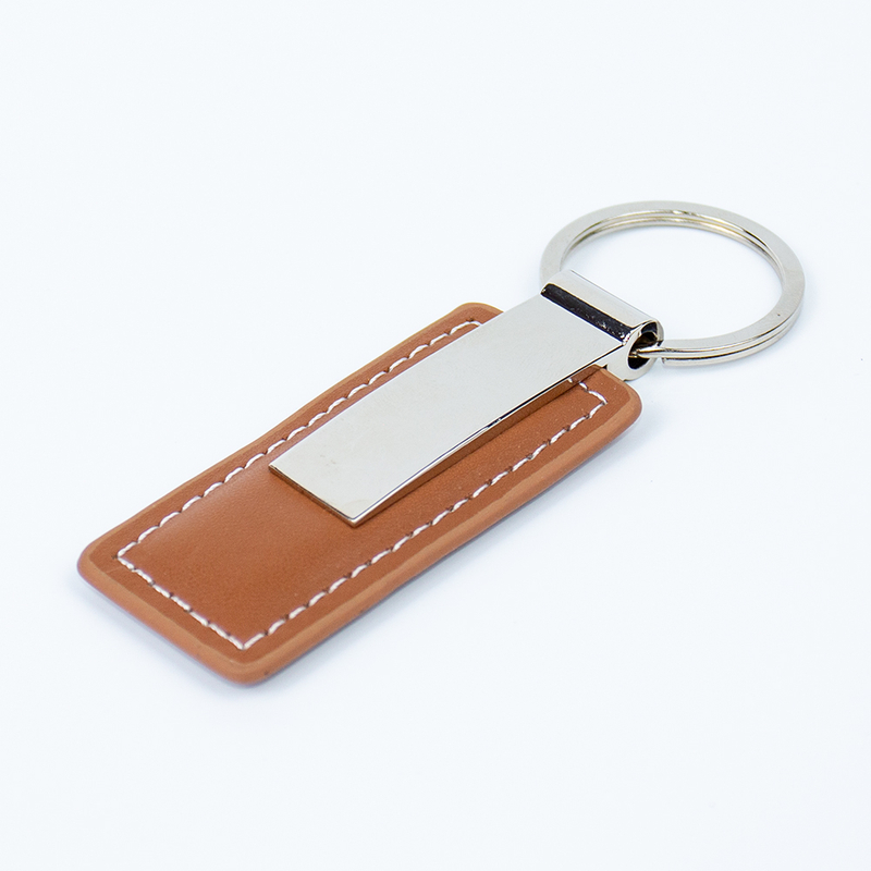 Personalized Laser Engraving Logo Sublimation Blank Faux Leather Key Chain Custom Pu Leather Keychain