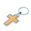 Promotional Custom Personalized Sublimation Circle Shape Laser Blanks Engraved Metal Wooden Key Fob Wood Keychain