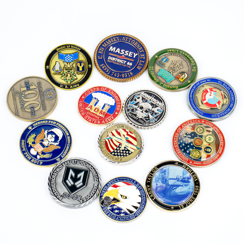Premium Zinc Alloy 3D Engraved Corporate Logo Souvenir Gift Custom Challenge Coin