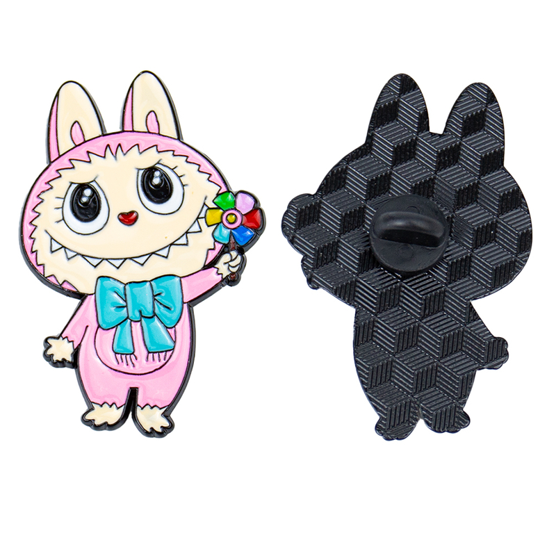 Custom Anime Decorative Rabbit Zinc Alloy Printed PET Custom Badge Pin - Detailed Lapel Pin for Cultural Peripherals