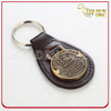 Round Shape Customed Metal&Leather Key Fob
