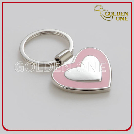 Quality Polished Heart Shape Soft Enamel Metal Keychain