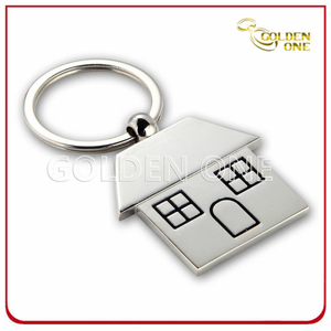 Personalized House Shape Die Casting Metal Promotion Keychain