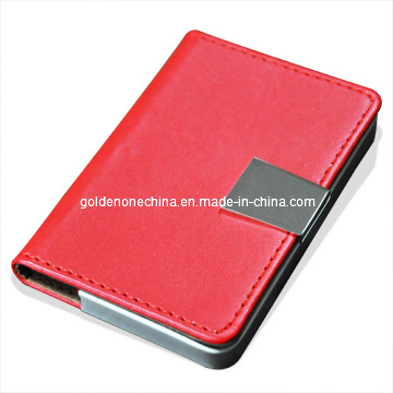 Factory Supply Fine Quality PU Leather Card Case