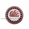 Customized Us Gold Plated Wave Edge Army Coin