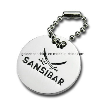Customized Round Shape Nickle Plated Pet Tag (DT13)