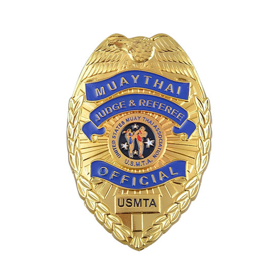 Custom Brass Stamped Gold Plated Metal Security cheap badges