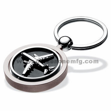 Custom Color Plated Metal Trolley Coin Holder with Key Chain