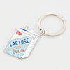 promotional metal soft hard enamel key chain custom logo  2d keyrings circle  shape shiny silver keychain with design