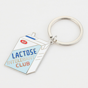 high quality stainless steel professional decoration custom logo fashionable milk bottle hard enamel keychain