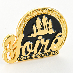 manufacturer custom logo gold plated badge metal soft enamel pins believe the promise pathfinder pin