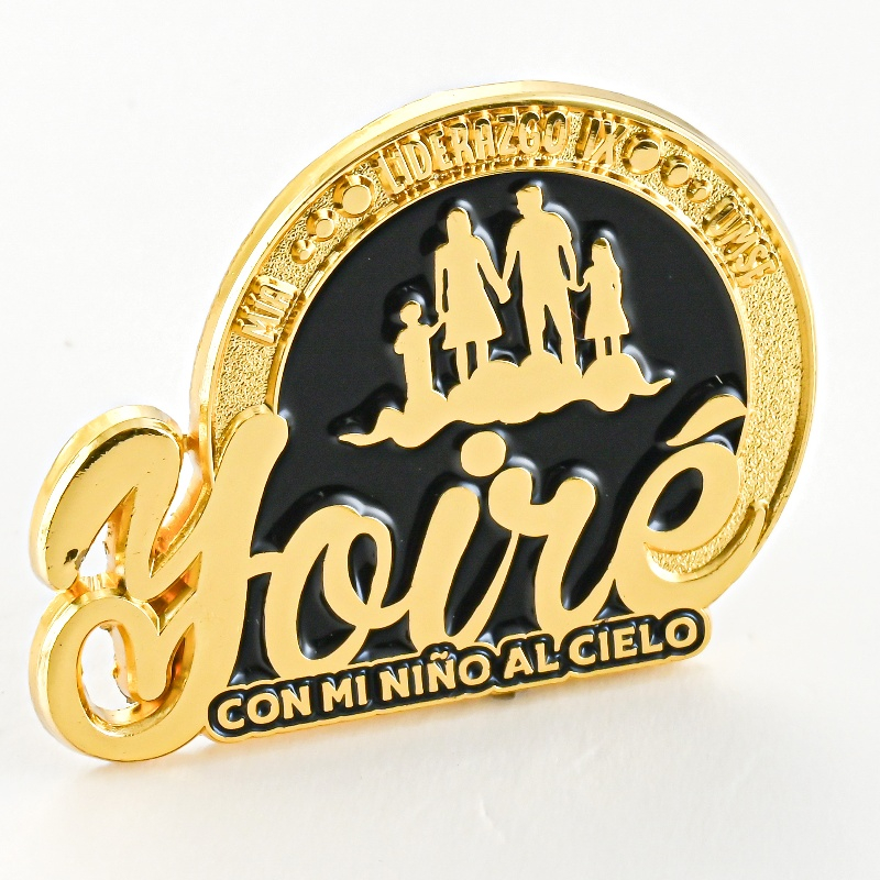 manufacturer custom logo gold plated badge metal soft enamel pins believe the promise pathfinder pin