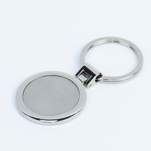 Premium Zinc Alloy Round Blank Keychain with Anti-Tarnish Finish for Custom Logo Printing, Bulk Packed in OPP Bag and Paper Card