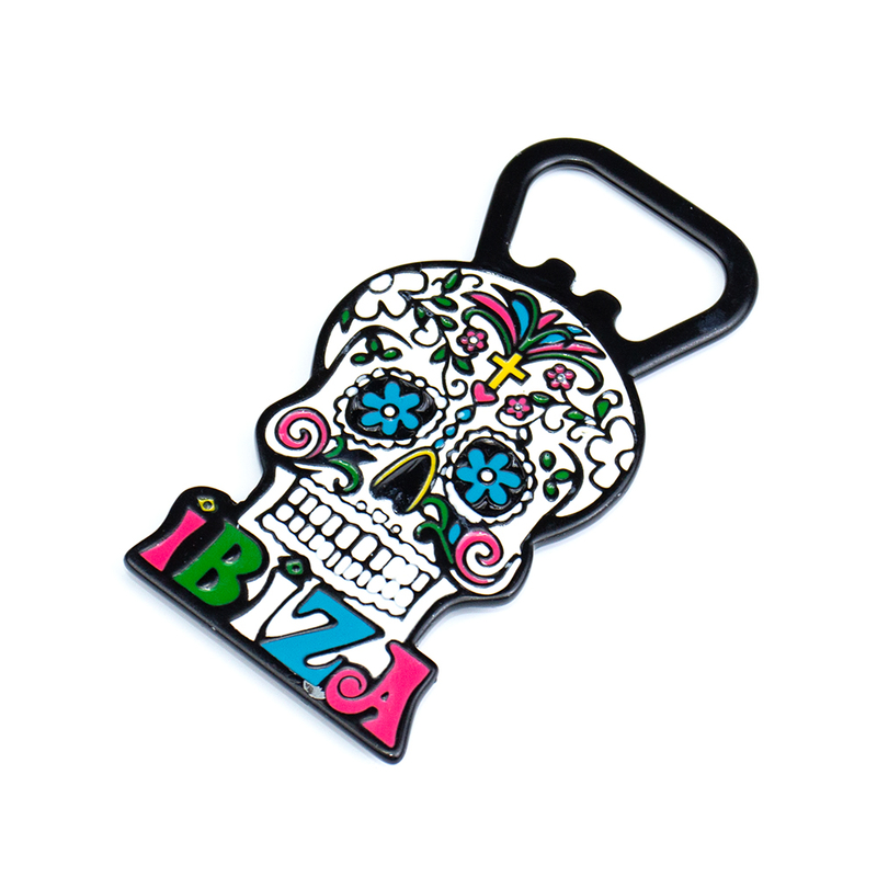 Enamel And Laser-engraved Metal Bottle Opener Keychain with Pull Tab And Velvet Storage Pouch, Perfect As Halloween Event Gifts