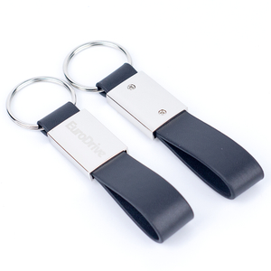 Waterproof PU Leather Travel Keychain with Reinforced Lock Stitch and Clear Opp Bag for Promotional Events