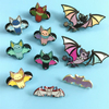 Popular Selling wholesale Art Anime Cute Bat Cartoon Pin Dyed Black Soft Hard Enamel Metal Badge Lapel Pin