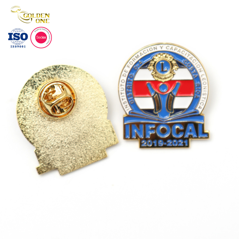 High Quality Custom Lion Clubs Pins Glitter Soft Enamel Zinc Alloy Badge Anime Metal Lapel Pins with Backing Card