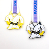 Personalized matte black zinc alloy Sports Championship team logo medal