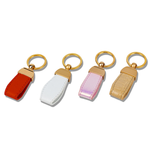 Mini Leather Keychain with Engraved Name Gift Box Packaging Anniversary Gifts