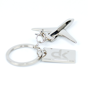 Custom Zinc Alloy Airplane Keychain with UV/Laser Logo Minimalist Stylish Blank Keychain for Promotional Gifts Daily Accessories 24h Design MOQ50