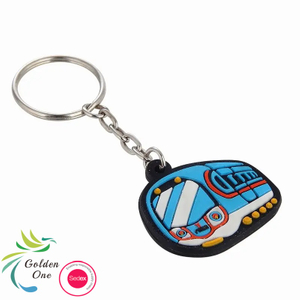 hot sale 2d logo custom rubber pvc anime car 2d shape decoration charm personalized metal keychain