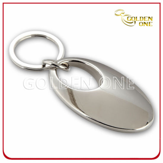 Promotional Gift Heart Shape Blank Nickel Plated Metal Key Holder