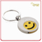 Customized Smile Pattern Metal Trolley Coin Holder Keyring
