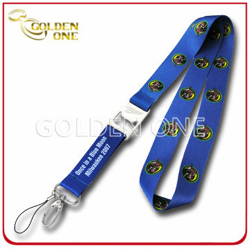 Custom Heat Transfer Printed Polyester Fabric Bottle Opener Lanyard