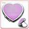 Lady′s Gift Heart Shape Portable Metal Cosmetic Mirror