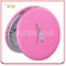 Custom Circle Shape Leather Compact Mirror with Metal Charm