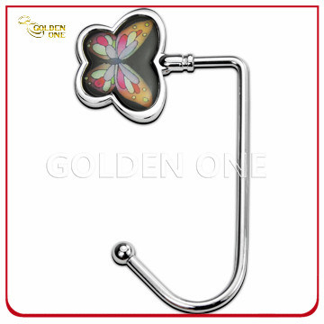 Novel Design Butterfly Shape Cmyk Printing Metal Purse Hook
